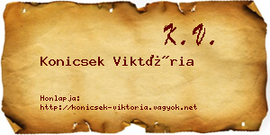 Konicsek Viktória névjegykártya